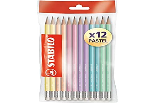 Stabilo Matita in grafite  Swano pastel Eco Pack da 12 Colori assortiti