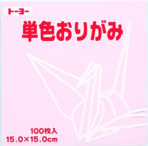 Toyo Origami Paper Single Color Cherry Blossom 15 cm, 100 fogli