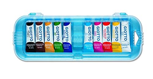 Giotto Gouache Extra-Fine-Scatola da Appendere, 10 tubetti, 10 ml, Colore Assortiti,