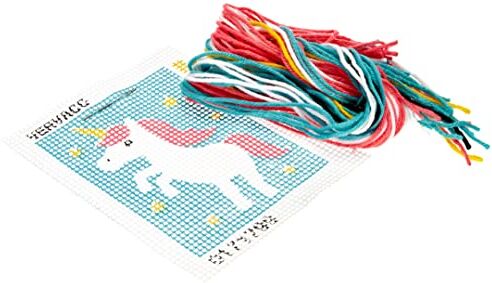 Vervaco – Kit Unicorno, Stick Immagine vorgezeichnet stickbildp ackung, vorbeze ichnet, Cotone, Multicolore, 12.5 x 16 x 0,3 cm