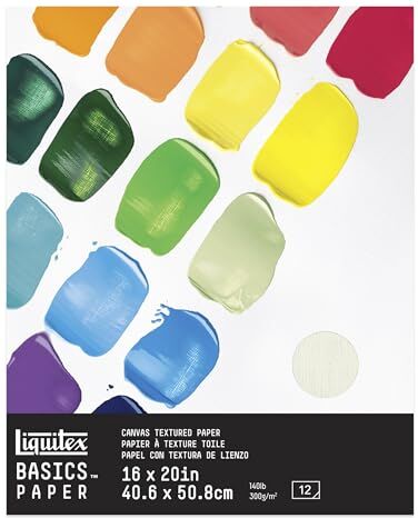 LIQUITEX Basics Blocco Carta Finitura Tela 300 g 40.5 x 50.8 cm 12 Fogli