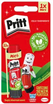 Pritt Colla Stick 1 X 11 gr, Colla per Bambini Sicura e Affidabile, Colla  per Lavoretti e Fai da te, con una Tenuta Forte per Uso Scuola e Ufficio, 1 Stick X 11 gr