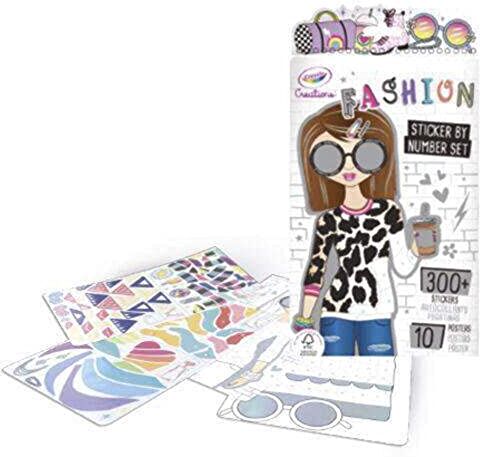 CRAYOLA Creations, Album Crea la Moda con i Numeri, attività Creativa e Regalo per Bambine, età 8+, Multicolore,