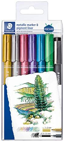 Staedtler 8323-SWP6P Pennarelli metallizzati, confezione da 6, multicolore