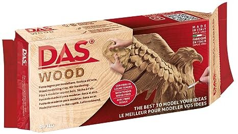 DAS Wood, pasta da modellare con fibre di legno, 350 g