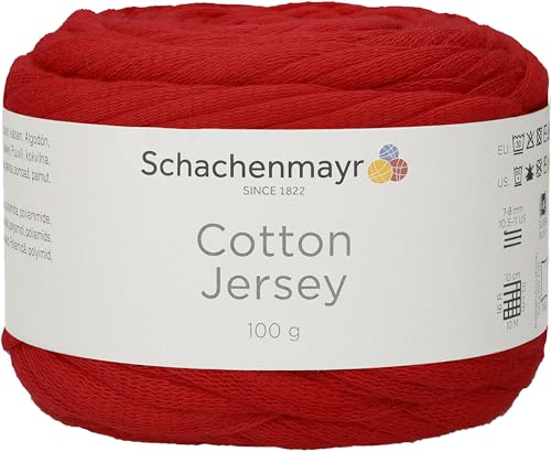 Schachenmayr filo per lavoro a maglia, 70% cotone, 30% poliammide, rosso, 100 g