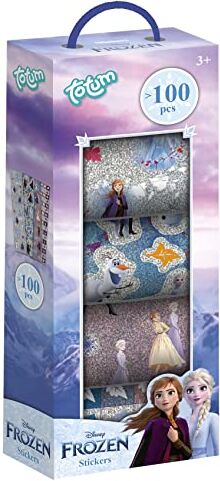 Totum FROZEN II Stickerbox, Set di adesivi Disney con oltre 350 adesivi laser glitterati di Anna & Elsa, per scrapbooking e artigianato