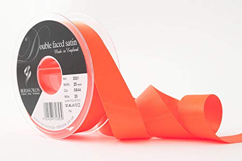 Berisfords Nastro Satinato, Flo Orange, 20 unità