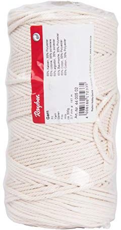 Rayher 'Filo, 3.7mm ø, 'ca. 500g, spoletta 141m, bianco, '80% cotone, 20% poliestere,