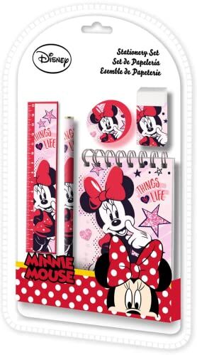 Disney MINNIE SET REGALO 5 PZAS PAPELERÍA 26X15