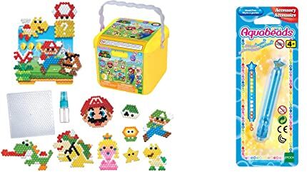 Aquabeads - Super Mario Brothers Giocattolo, 0-14 anni, AB31774 & Penna raccogliperline, Multicolore, 1 Count (Pack of 1), 31512