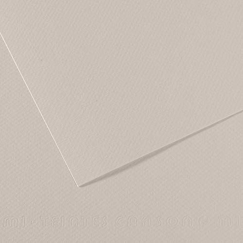 Canson 10 fogli di carta colorata, 160 g/m², grigio (Pearl Grey 120), 29,7 x 46