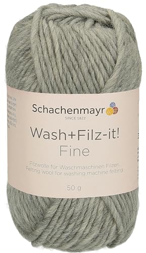 Schachenmayr Wash+Filz-It! Fine, 50G Steel Filati di Feltro