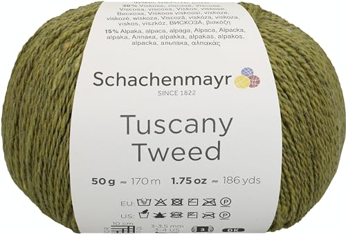 Schachenmayr Tuscany Tweed, 50 g, filato per maglieria a mano, senape