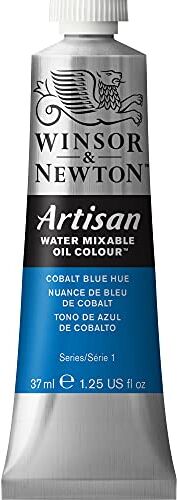 Winsor & Newton Olio Idrosolubile Artisan, Colori a Olio, Senza Solventi, Miscibile con L'acqua, Tubo di 37 ML, Colore Blu di Cobalto Imitazione