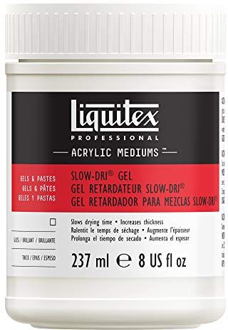 LIQUITEX Medium gel ritardante Slow-Dri per colori acrilici, contenitore da 237 ml