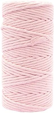 Creative Filato macramè rosa, 3 mm x 100 m, 100% cotone, disponibile, fai da te, decorazione come fioriere, arazzo da parete, portacandele, acchiappasogni