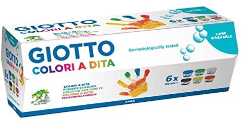 Giotto 4 Confezioni 534100-6 Barattoli 100 ml Tempera a Dita