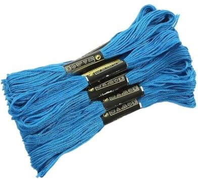 SHuuL Filo Da Ricamo Filo for punto croce 7,5 m Filo di cotone colorato for ricamo for forniture di filo for cucire artigianale fatto a mano Fili Da Ricamo (Color : Blue, Size : 5pcs)