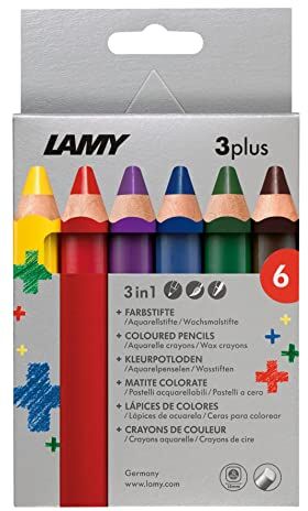 Lamy 3plus Modello 520  Confezione da 6 pastelli colorati