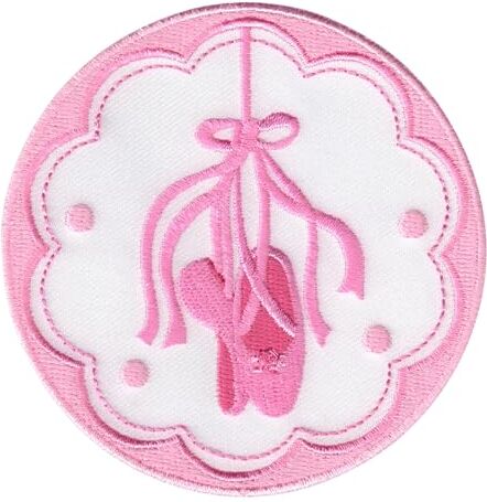 PatchMommy Toppa Termoadesiva Scarpe da Balletto Ballo Ballerina Patch Ricamate per Ferro da Stiro o per Cucire Toppe Adesive per Vestiti, Applicazioni per Tessuti Bambini