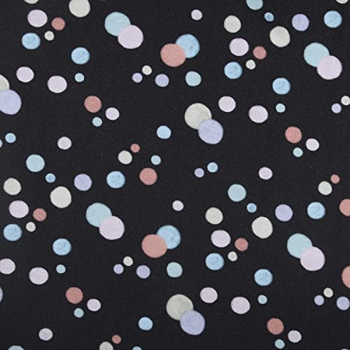 House of Inés Water Color Bubbles Digital GOTS, 220 g/m², ca. 160 cm, nero, 1 metro