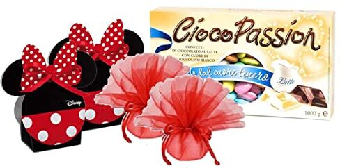 Irpot set Scatoline Portaconfetti Disney 20 pz + Confetti + Sacchetti + Bigliettini (Minnie 68056)