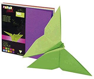 Clairefontaine Pacco da 100 fogli di carta per Origami 80g/m² Formato 12x12cm carta colorata lisciata e tinta in massa hobby creativo Assortimento Misto (10 colori diversi)