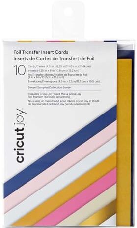 Cricut Sensei, Joy Foil Transfer Insert Cards   10 Pack   11.4cm x 15.9cm