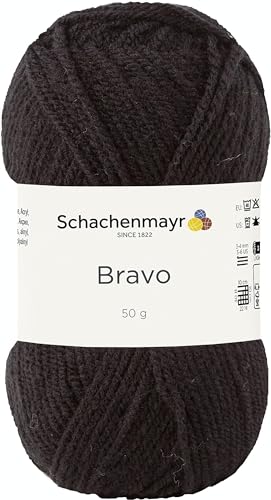 Schachenmayr Bravo, 50G schwarz Filati Per Maglieria A Mano