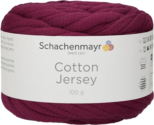 Schachenmayr filo per lavoro a maglia, 70% cotone, 30% poliammide, Borgogna, 100 g