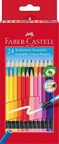 Faber-Castell Matite colorate cancellabili – Set di 24