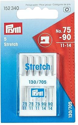 Prym Sewing Machine Needles, Silver, Size 75-90