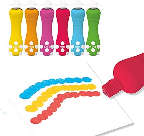 Djeco Colori per piccoli 6 pennarelli in schiuma (), multicolore, 6 pezzi (confezione da 1)