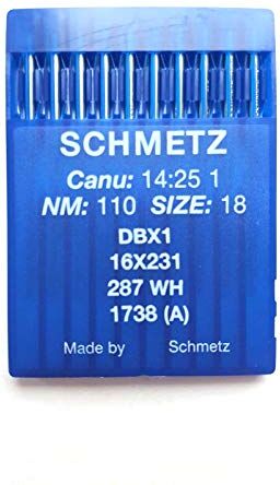 SCHMETZ Aghi per macchina da cucire industriale 16 x 231 Canu, 14:25 1 (confezione da 10). 18/110