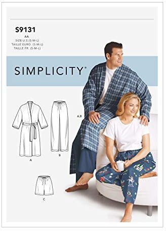 Simplicity S9131-Cartamodello Unisex per Pigiameria, Vario, AA (S-M-L)