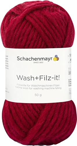 Schachenmayr Wash+Filz-It!, 50G ruby Filati Di Feltro