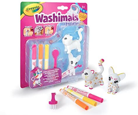 CRAYOLA Washimals Pets Set Attività Colora Lava Ricolora con Cuccioli, Ricarica Gattino e Cagnolino, Ideale da Regalare, Età Consigliata: da 3 Anni