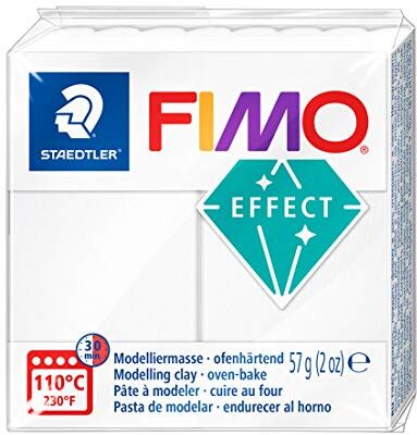 Staedtler Fimo Effect 8020-014 Argilla 57g, Bianco Traslucido