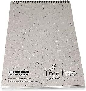 ArtWay Tree Free Cotton Rag Sketchbook formato A4, bianco, 250 g/m², 20 fogli e 40 lati