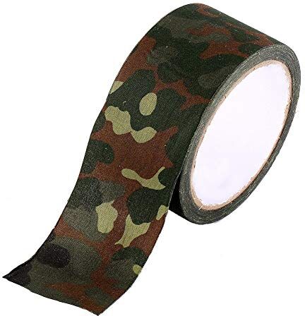 Fafeims 10M Impermeabile Bionic Protettivo Camouflage Nastro Decorazione Nastro in Stoffa Nastro Stampato Nastro per attività all'aperto(Camouflage Spot Tedesco)