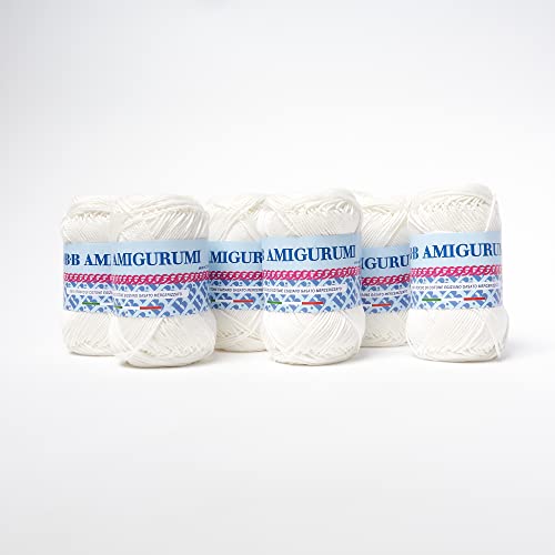 B.B.B. FILATI Amigurumi Gomitolo filato puro cotone morbidissimo adatto per creare bambole e pupazzi lavabile in lavatrice per Ferri/Uncinetto: 3-4 Panna 151 6pz 300 gr