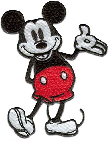 Comercial Mercera Mickey Mouse 90 Anni 08 Anni Novanta Edizione Speciale Disney Toppe Termoadesive Patch Toppa Ricamate, Misura: 6 x 8 cm