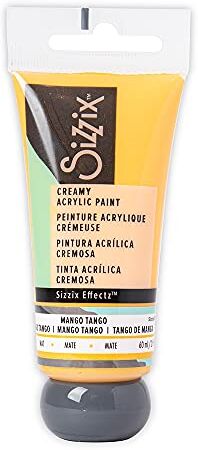 Sizzix Effectz, pittura acrilica opaca cremosa, mango tango, 60 ml