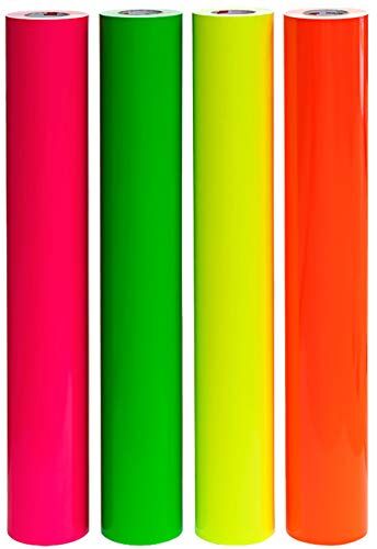 Finest Folia Neon Plotter 6510 Fluorescent Pellicola adesiva fluorescente fluorescente (giallo neon 29, 300 x 31 cm)