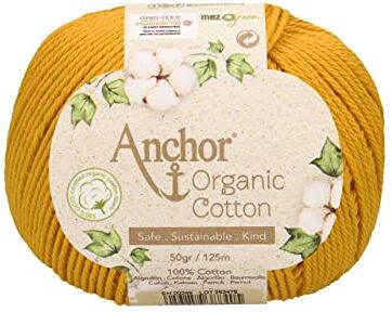 Schachenmayr Anchor 00240 Cotone organico, 4 fili, circa 125 m, oro 50 g