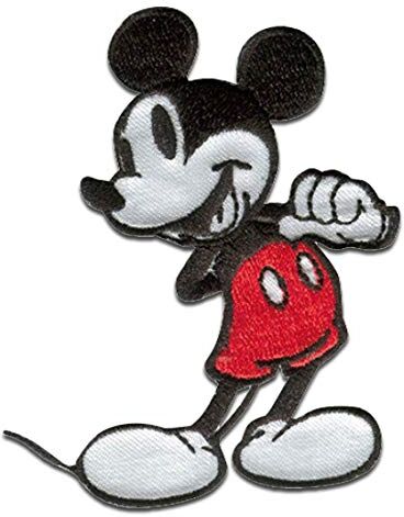 Comercial Mercera Mickey Mouse 90 Anni 06 Anni Novanta Edizione Speciale Disney Toppe Termoadesive Patch Toppa Ricamate, Misura: 6 x 7,2 cm