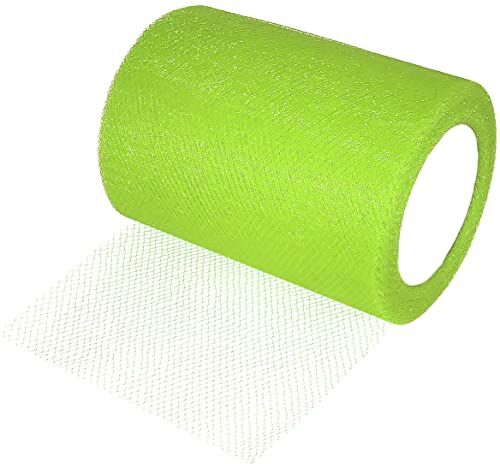 Aerzetix C55278 Rotolo di rete in tulle 8cm x 15m colore: verde chiaro per cucire abiti artigianato decorazione