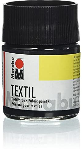 Marabu Textilfarbe Textil, Schwarz, 50 ml, im Glas