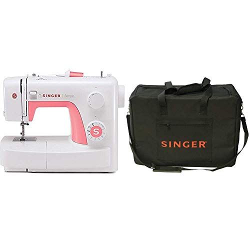 Singer Simple 3210 Macchina da Cucire Elettronica, Bianco +  250019001 Borsa per macchina da cucire, 46 x 20,5 x 34 cm